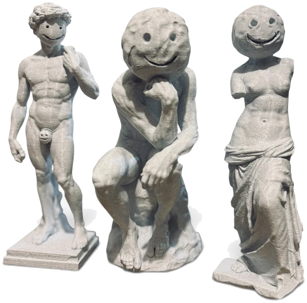 COLECCION_FELI.v01 tres estatuas fisicas terminadas